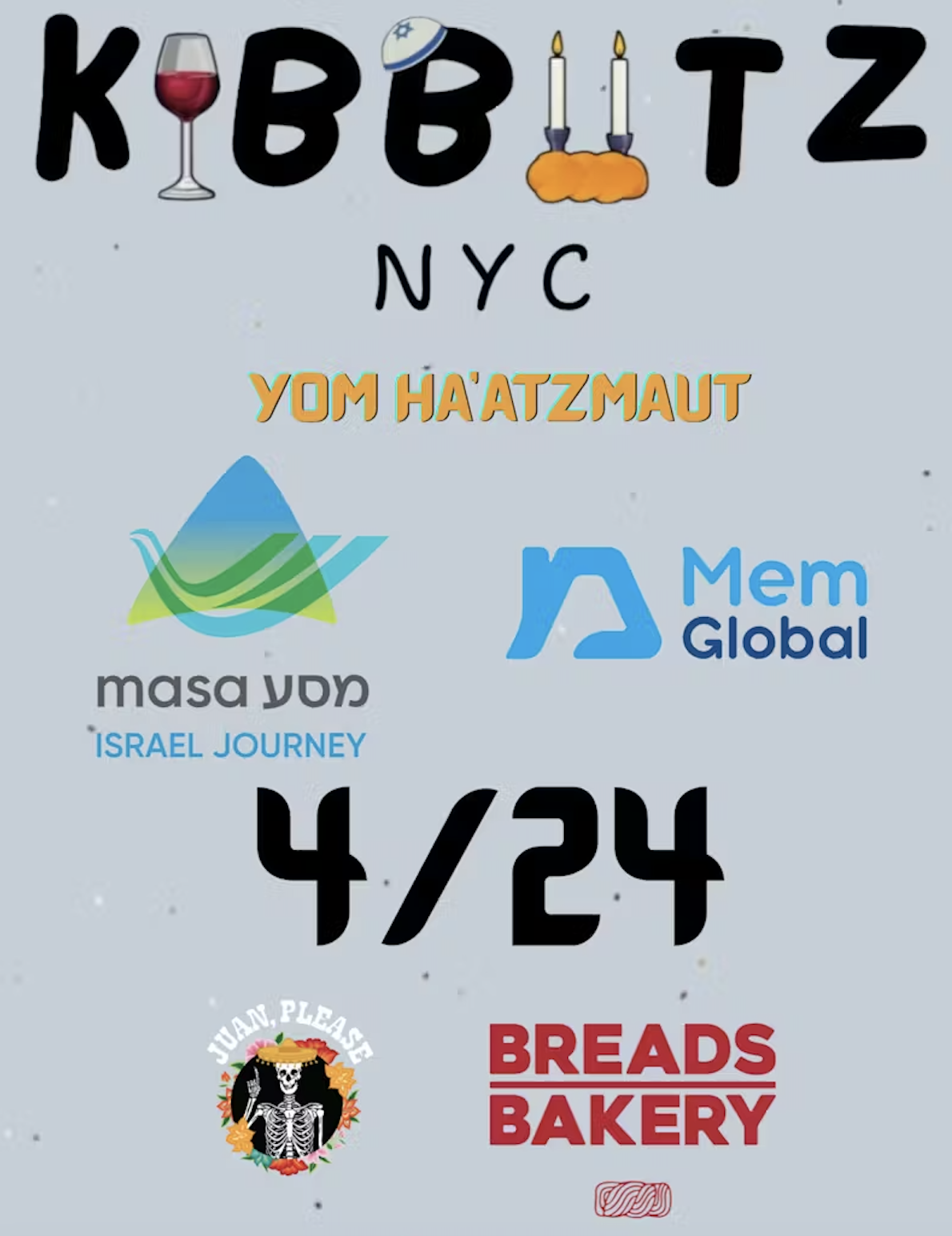 KIBBUTZ NYC - YOM HA'ATZMAUT SHABBAT DINNER