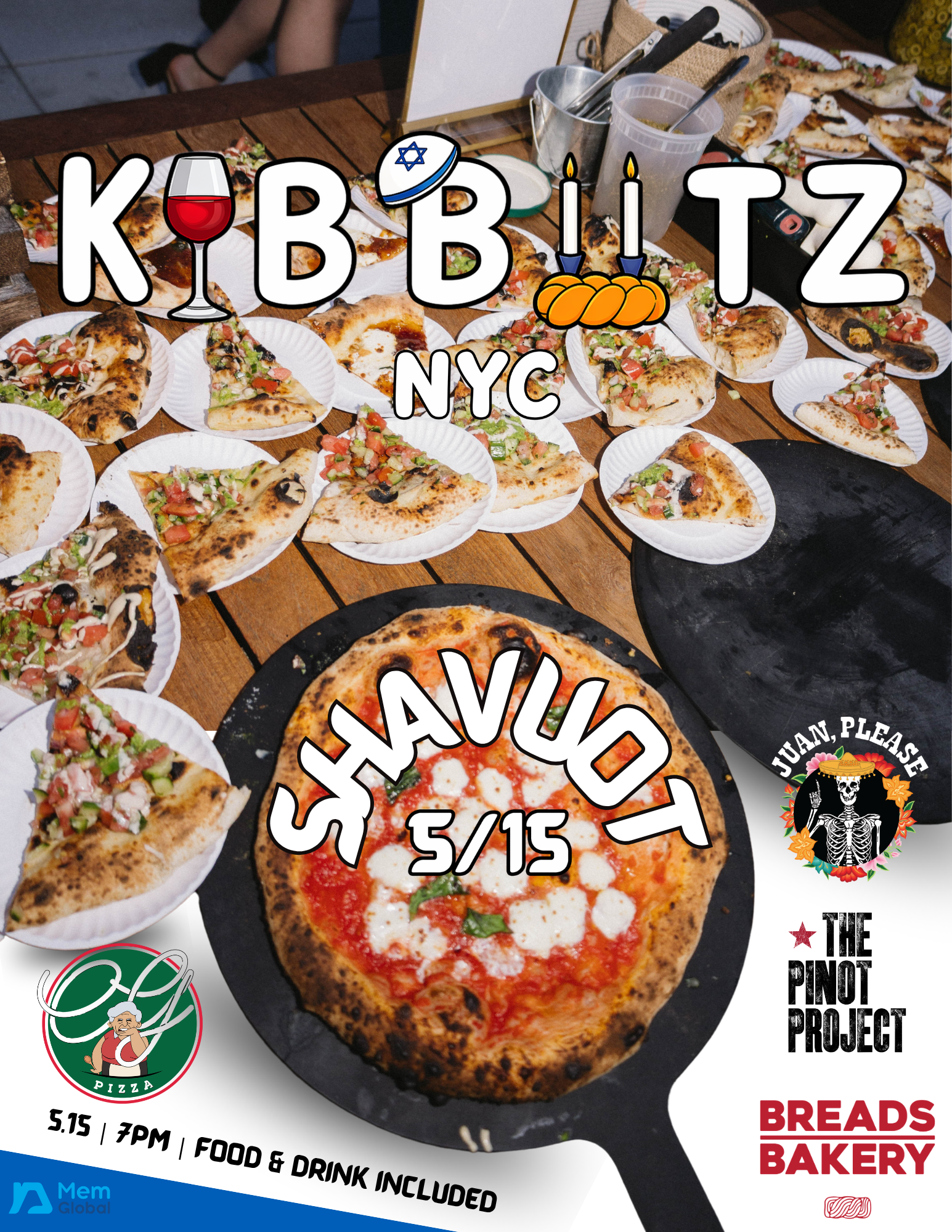 Kibbutz NYC: Shavuot Israeli Pizza Shabbat
