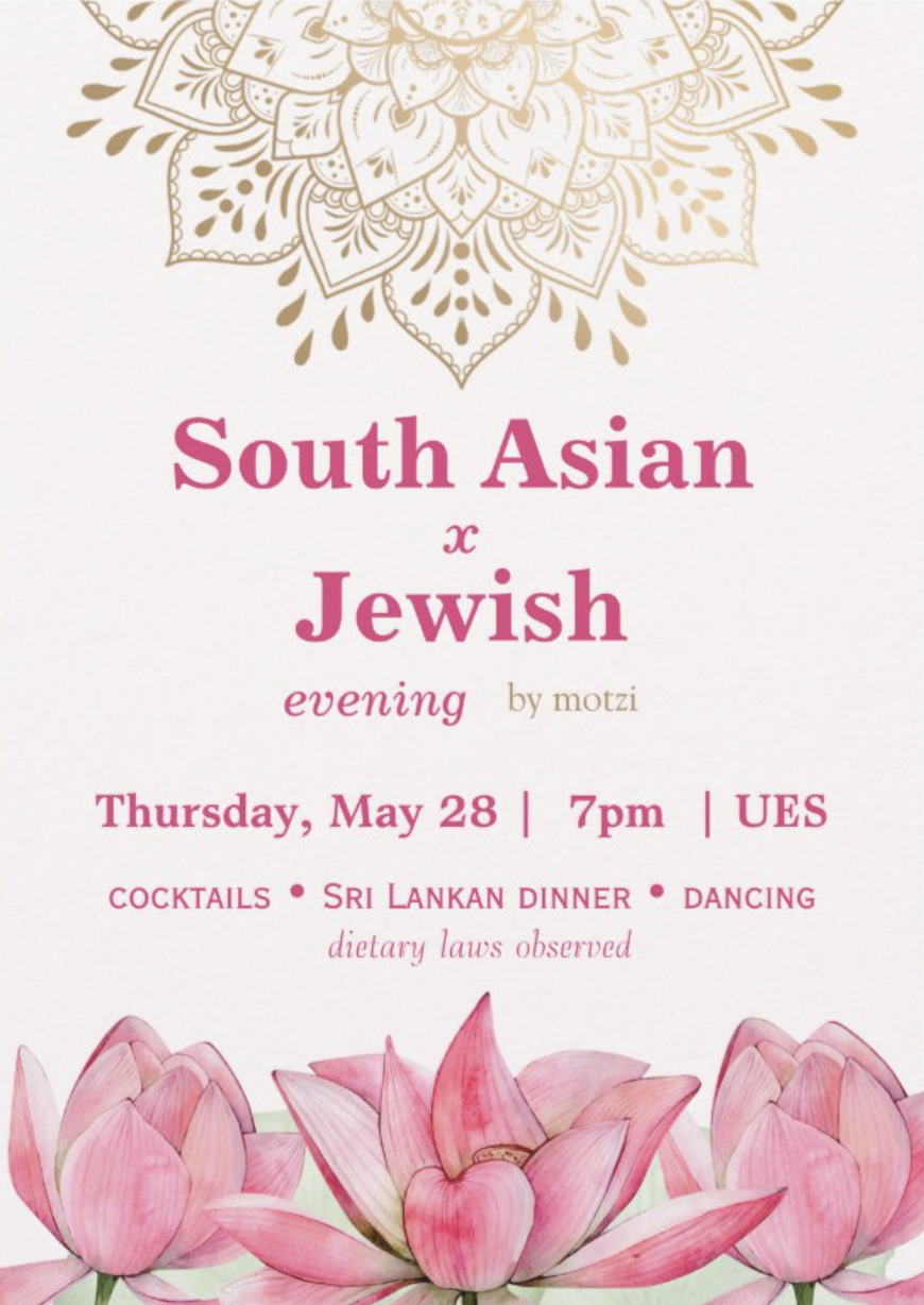 South Asian x Jewish night by Motzi
