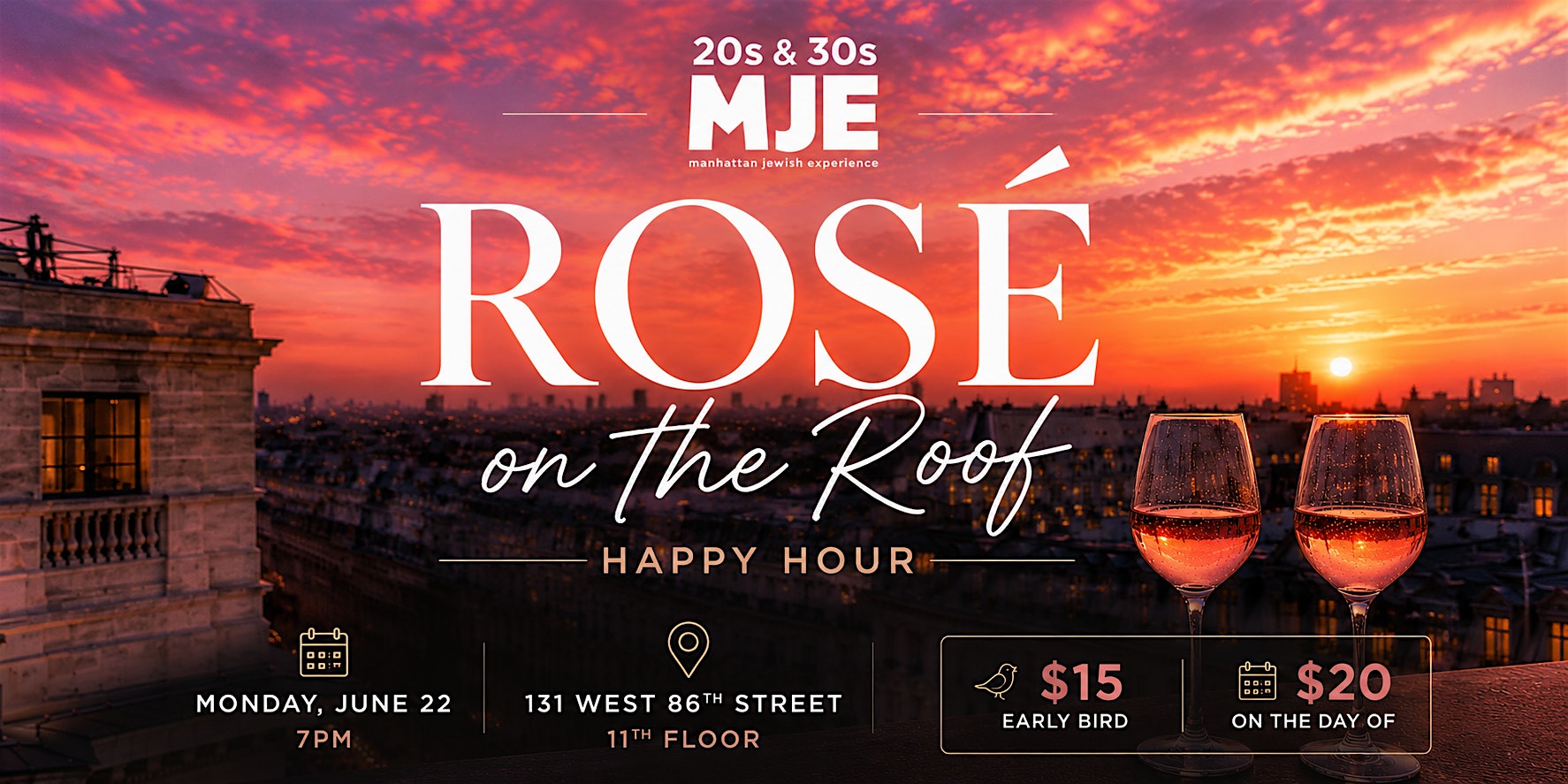 Rosé on the Roof - Happy Hour