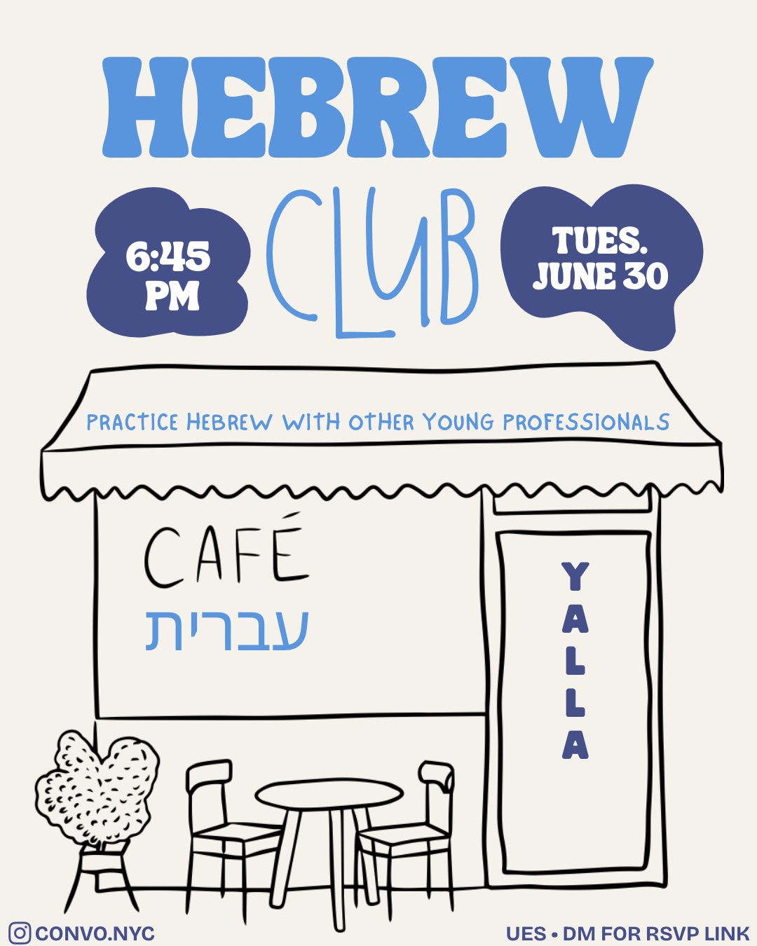 Convo NYC: Hebrew Club 6/30