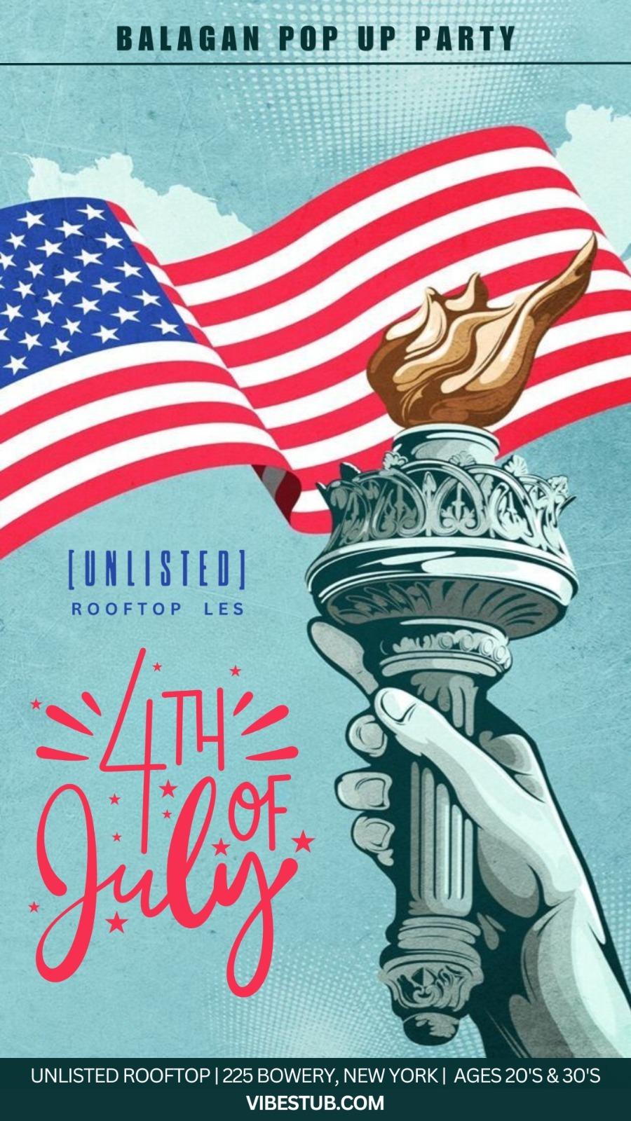 flyer 4th Of July - Balagan PopUp Party