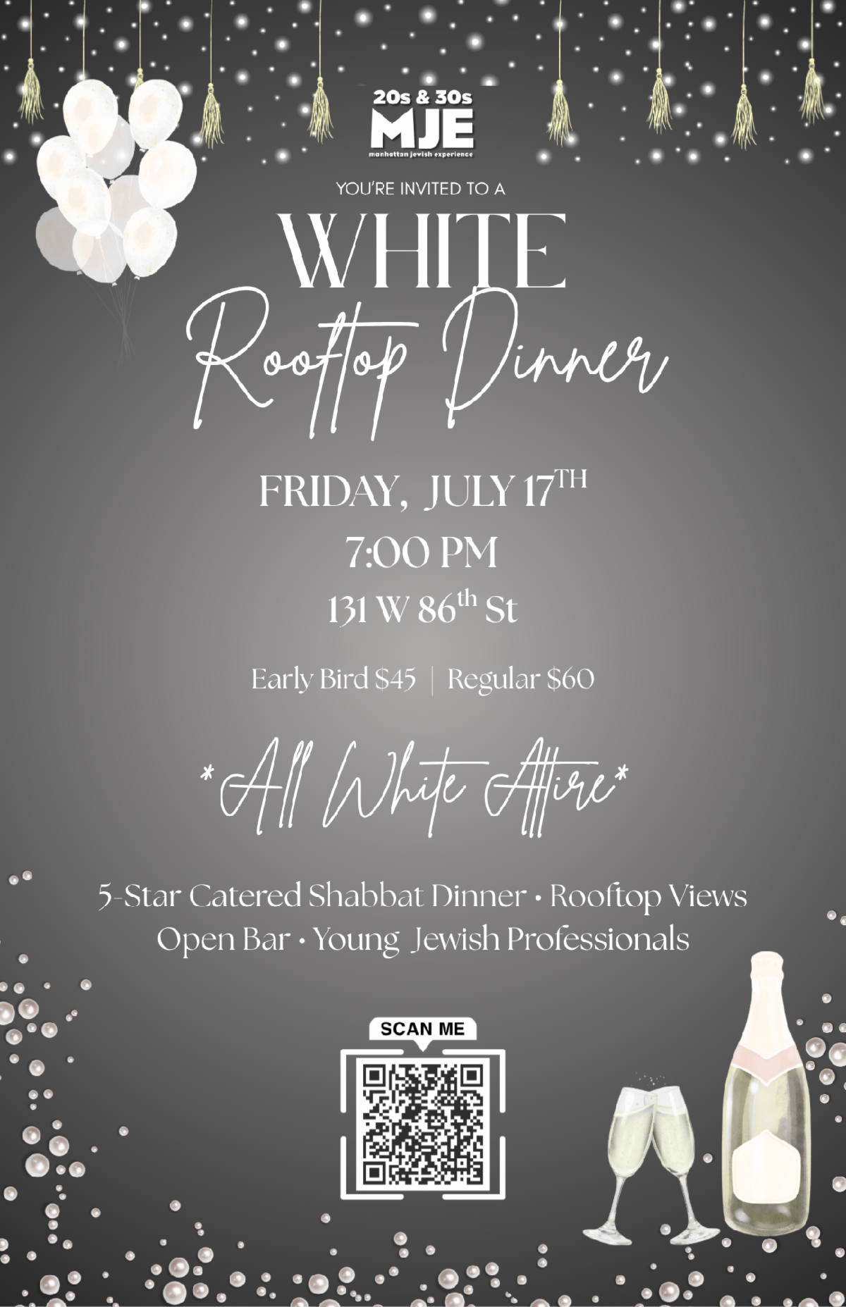 White Rooftop Shabbat Dinner