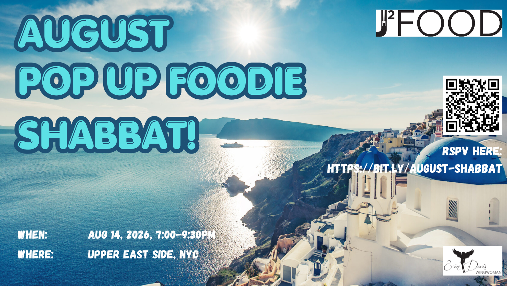 August Pop Up Foodie Shabbat