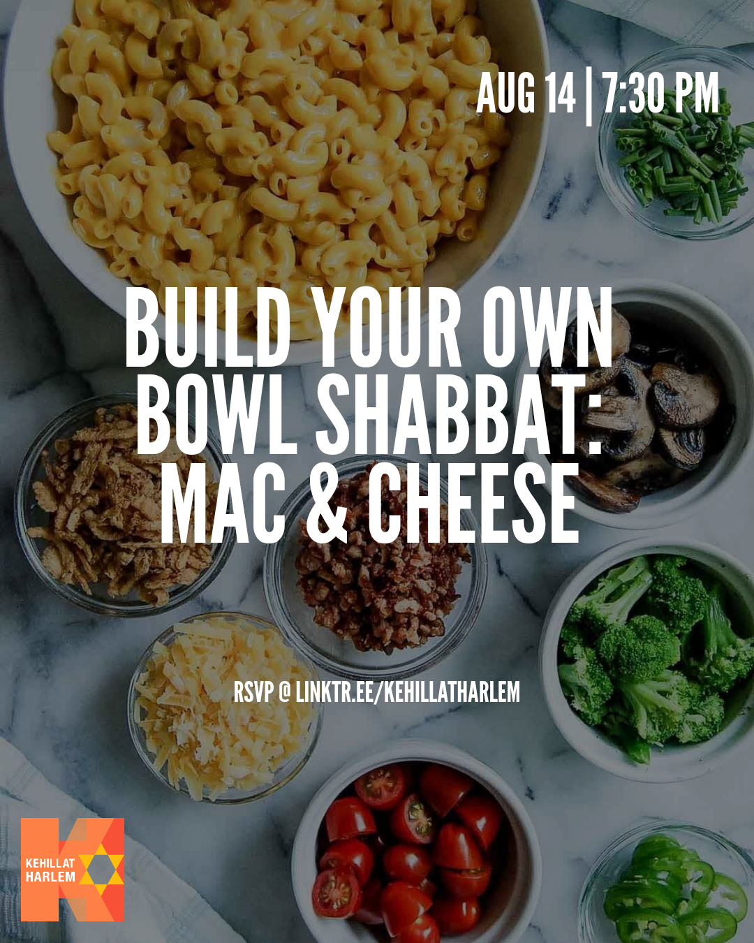 Build Your Own Bowl Shabbat: Mac & Cheese