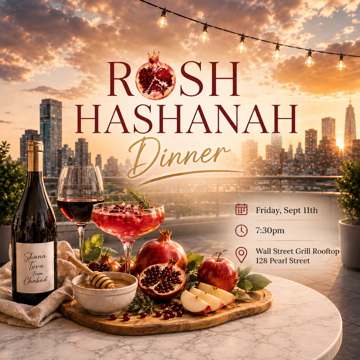 Rosh Hashanah Rooftop Dinner