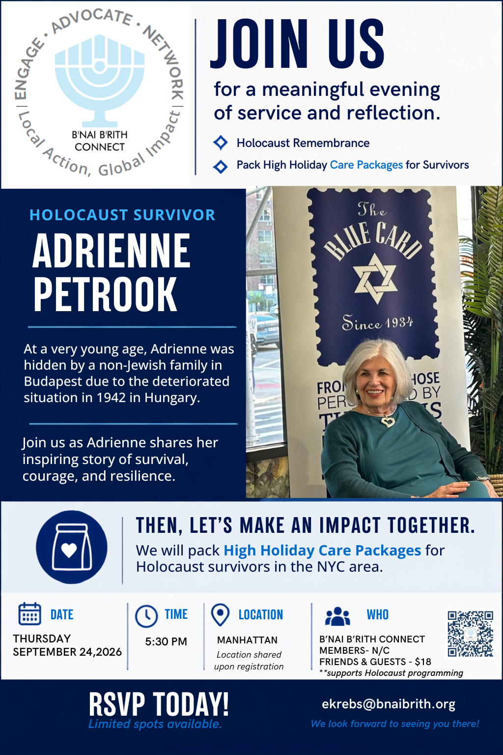 High Holiday Packing Project for Holocaust Survivors