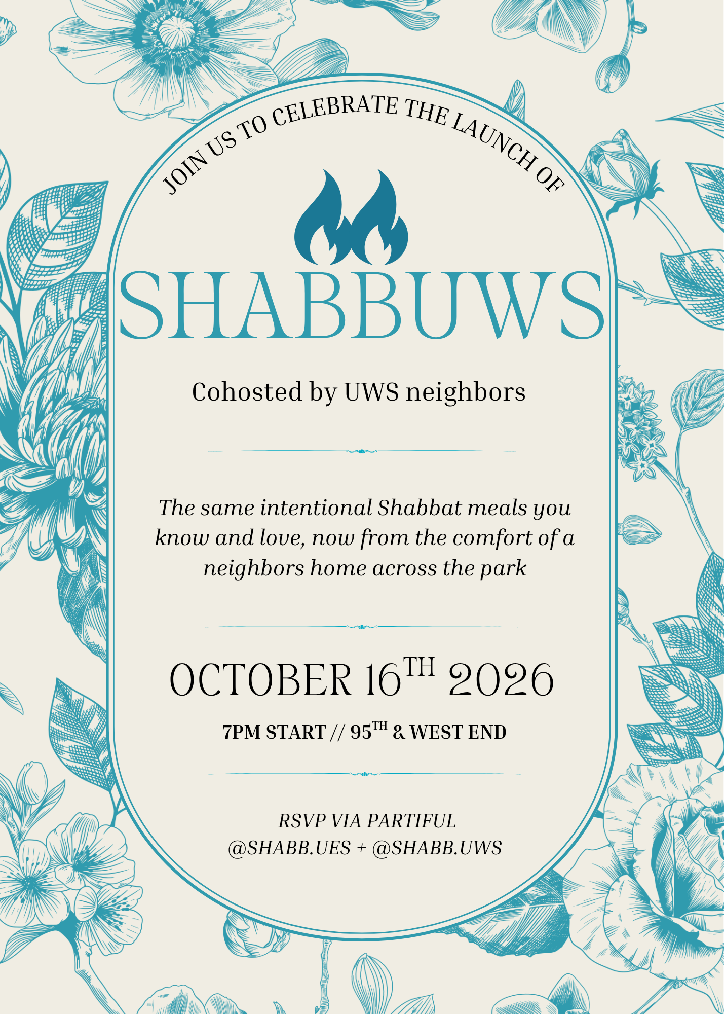 ShabbUWS LAUNCH dinner at Danits