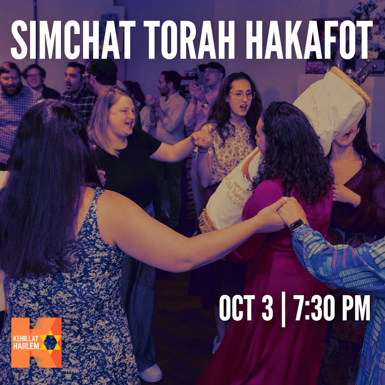 Kehillat Harlem Simchat Torah Hakafot Oct 3 7:30pm