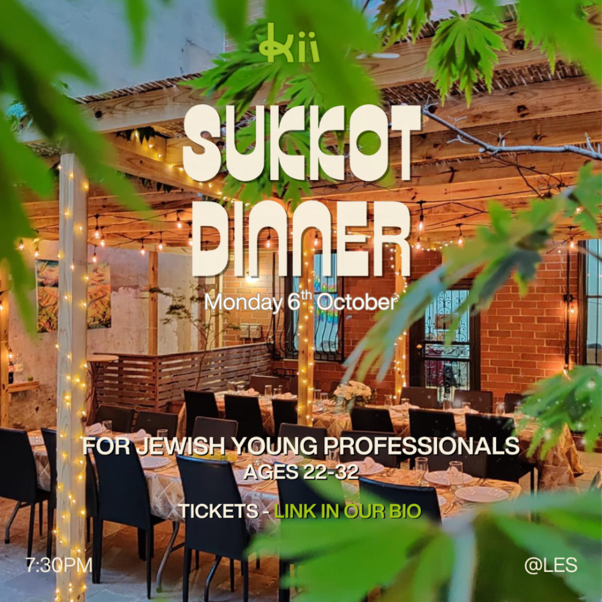 First Night Sukkot Dinner Under the Stars